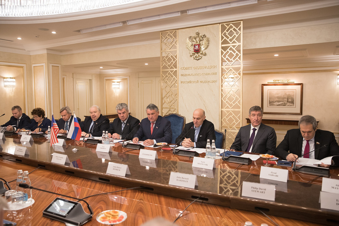 Участники «Дартмутского диалога» в Совете Федерации, 29 сентября 2017 г.