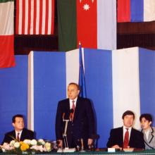 На подписании «контракта века»; Баку, сентябрь 1994 г.