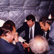 В вертолете над Кузбассом; 1993 г.
